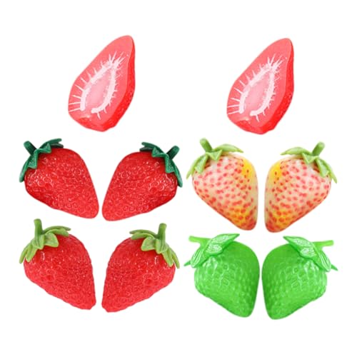 KONTONTY 10 Stück Künstliche Erdbeeren Teiliges Realistische Dekorationsfrüchte für Fotografie Heimdekoration und DIY Projekte Hochwertige Nachbildung Leicht und Bruchsicher KONTONTY 10 Stück Künstliche Erdbeeren Teiliges Realistische Dekorationsfrüchte für Fotografie Heimdekoration und DIY Projekte Hochwertige Nachbildung Leicht und Bruchsicher von KONTONTY