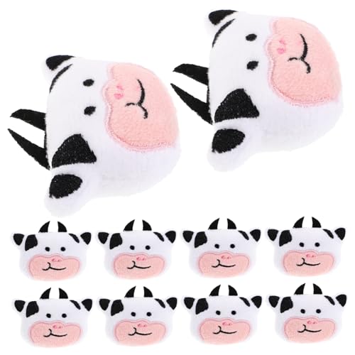 KONTONTY 10 Stück Kuhpuppe plüschige Nutztiere ausgestopfte Nutztiere Kuscheltier Kuhstopftier Halloween gefülltes Tier Plüschtiere Süßes Stofftier kleines Kuh-Stofftier Kuh Zeug Baumwolle von KONTONTY