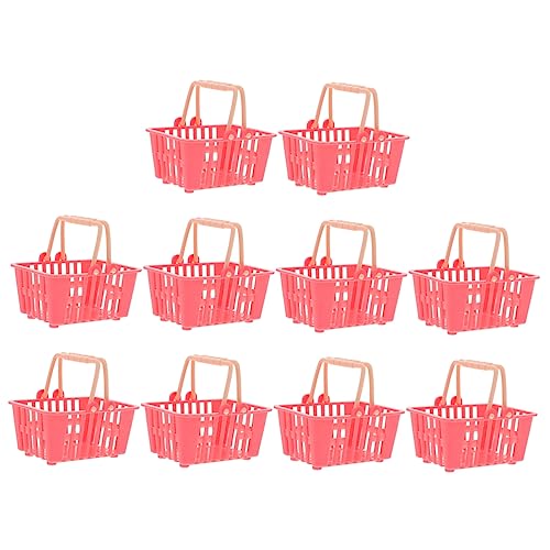 KONTONTY 10 Stück Mini Einkaufskorb Spielzeugkörbe für Aufbewahren von Süßigkeiten für Rollenspiele und Kreative Aktivitäten KONTONTY 10 Stück Mini Einkaufskorb Spielzeugkörbe für Aufbewahren von Süßigkeiten für Rollenspiele und Kreative Aktivitäten von KONTONTY