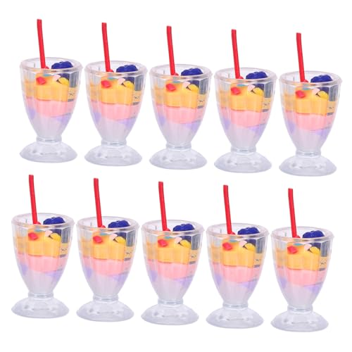 KONTONTY 10 Stück Miniatur Dessertfiguren Detailreiche DIY Puppenhaus Dekoration Langlebige Kunststoff Mini Food für Micro Landschaft KONTONTY 10 Stück Miniatur Dessertfiguren Detailreiche DIY Puppenhaus Dekoration Langlebige Kunststoff Mini Food für Micro Landschaft von KONTONTY