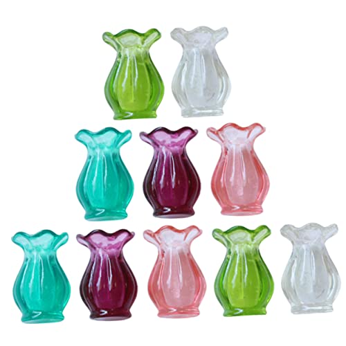 KONTONTY 10 Stück Minivase Mini-Bastelzubehör Miniaturvase Miniaturen Miniatur-Zubehör Puppenhaus-Vase Home Decor Home Dekoration Miniatur-Vasenmodell Miniaturdekoration Mini-Sachen Plastik KONTONTY 10 Stück Minivase Mini-Bastelzubehör Miniaturvase Miniaturen Miniatur-Zubehör Puppenhaus-Vase Home Decor Home Dekoration Miniatur-Vasenmodell Miniaturdekoration Mini-Sachen Plastik von KONTONTY