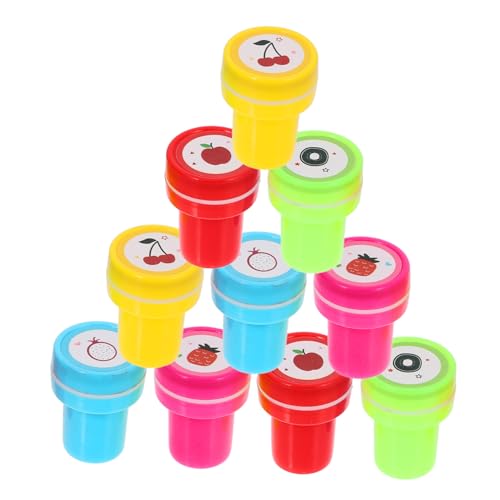 KONTONTY 10 Stück Obst-Stempel Für Kinder Belohnungsstempel Für Klassenzimmer DIY Stempelset Für Partygeschenke Und Scrapbooking KONTONTY 10 Stück Obst-Stempel Für Kinder Belohnungsstempel Für Klassenzimmer DIY Stempelset Für Partygeschenke Und Scrapbooking von KONTONTY