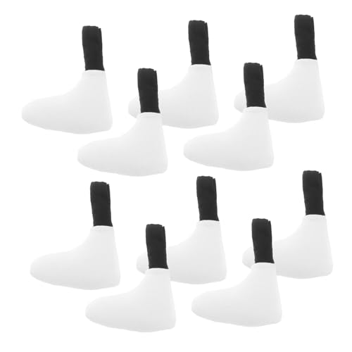 KONTONTY 10 Stück Plüschpuppenzubehör Ersatzpuppenfüße Babypuppenteile Puppengelenk-Requisiten Puppenfüße Ersatz Puppenzubehör Machen Puppenzubereitungsmaterialien Süßer Puppenfuß Baumwolle von KONTONTY
