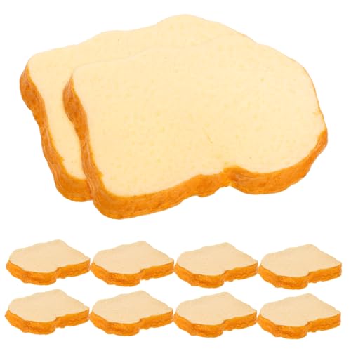 KONTONTY 10 Stück Realistische Faux Toastscheiben Dekorative Lebensmittel für DIY Projekte Küchen und Party Dekorationen Fotografie Requisiten für Charmante Displays KONTONTY 10 Stück Realistische Faux Toastscheiben Dekorative Lebensmittel für DIY Projekte Küchen und Party Dekorationen Fotografie Requisiten für Charmante Displays von KONTONTY