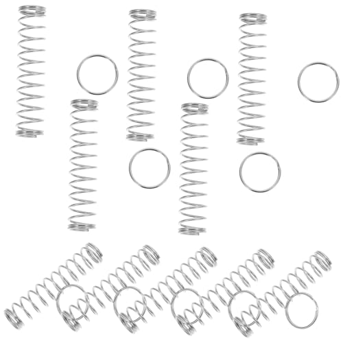KONTONTY 10 Stück Ring An Der Feder Interessante Trickrequisiten Puzzle-Ring Frühlings-gimmick-Requisiten Tricks Süßes Oder Saures Federdraht Die Rostfreier Stahl Silver von KONTONTY