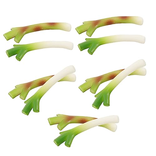 KONTONTY 10 Stück Simuliertes Gemüse-Grill-Zwiebel-Segment-lebensmittelspielzeugmodell Gefälschtes Gemüse Gemüsedekoration Simuliertes Zwiebelornament Lebensechtes Gemüse Simulation PVC von KONTONTY