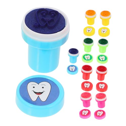 KONTONTY 10 Stück Stempel Kleinkind Stempel Zoo-gastgeschenke Schulmaterial Lustige Briefmarken Zähne Partygeschenke Cartoon-zahnstempel Kleine Zahnstempel Briefmarken PVC von KONTONTY