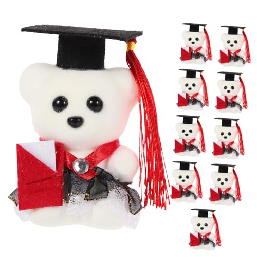 KONTONTY 10 Stück Teiliges Abschlussbär Dekorativer Plüschbär mit Doktorhut Kleine Kuscheltier Weiches Material als Partydeko und zur Graduierung KONTONTY 10 Stück Teiliges Abschlussbär Dekorativer Plüschbär mit Doktorhut Kleine Kuscheltier Weiches Material als Partydeko und zur Graduierung von KONTONTY