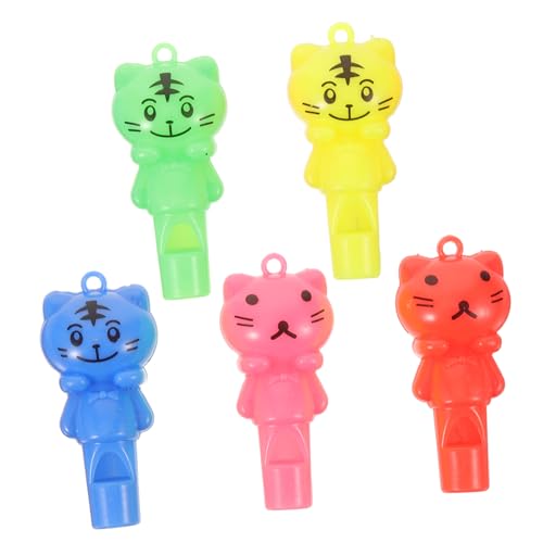 KONTONTY 10 Stück Teiliges Kunststoff pfeifen Umhängeband Bunte Schiedsrichter Kindersportpfeifen für Training Spiele Notfälle Geeignet für Schule Fitness Party und Zufällige Farbe von KONTONTY