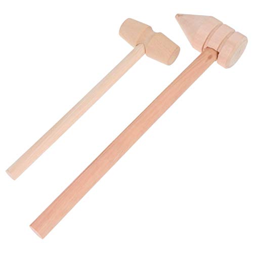 KONTONTY 10 Stück Teiliges Mini Holzhammer Kleine Hämmer für Fördert Hand Augen Koordination und Geschicklichkeit Sicheres Design für Kreatives von KONTONTY