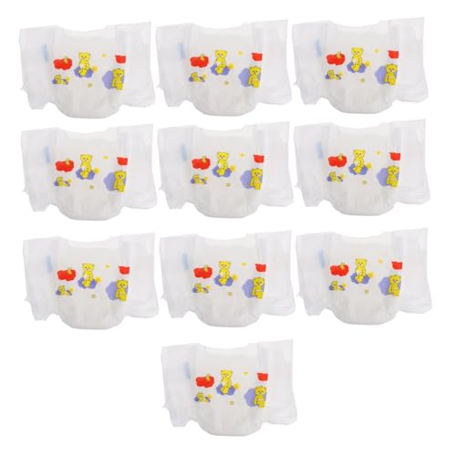 KONTONTY 10 Stück Teiliges Mini Puppenwindeln Wiederverwendbar Realistische Puppen Windeln Zubehör für Rollenspiel Pädagogisches Pflege KONTONTY 10 Stück Teiliges Mini Puppenwindeln Wiederverwendbar Realistische Puppen Windeln Zubehör für Rollenspiel Pädagogisches Pflege von KONTONTY