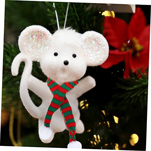 KONTONTY 10 Stück Teiliges Mini Weihnachtsmützen Weichem Wollmaterial Roten und Grünen Mützen mit Bommel Roten und Grünen Strickschals als Flaschen und Basteldekoration für Festliche von KONTONTY