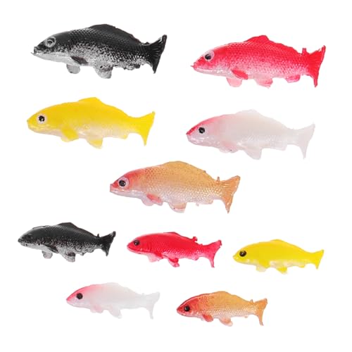 KONTONTY 10 Stück Teiliges Miniatur Koi Fisch Figuren aus Robustem Harz Realistische Farbige Gartenskulpturen für Aquarium Teich Miniatur Weiher und Dekoration im Garten KONTONTY 10 Stück Teiliges Miniatur Koi Fisch Figuren aus Robustem Harz Realistische Farbige Gartenskulpturen für Aquarium Teich Miniatur Weiher und Dekoration im Garten von KONTONTY