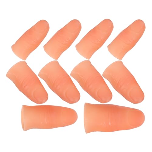 KONTONTY 10 Stück Teiliges Set Realistische Kunststoff Fingerrequisiten mit Nageldesign Flexible Zaubertrick Finger für Bühnenauftritte und Partyspaß Normalgroße und Große Künstliche KONTONTY 10 Stück Teiliges Set Realistische Kunststoff Fingerrequisiten mit Nageldesign Flexible Zaubertrick Finger für Bühnenauftritte und Partyspaß Normalgroße und Große Künstliche von KONTONTY