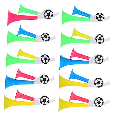KONTONTY 10 Stück Teiliges Stadion Doppelrohr Fanfarenhorn Laute Air Horns Zufällige Farben für Fußballfans Sportveranstaltungen Partys Festivals und Requisiten von KONTONTY