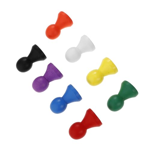 KONTONTY 10 Stück Teiliges aus Bunten Holzspielsteinen für Gesellschaftsspiele Langlebige Schachfiguren für Mathe Spiele Spielbedarf und Kreative Projekte von KONTONTY