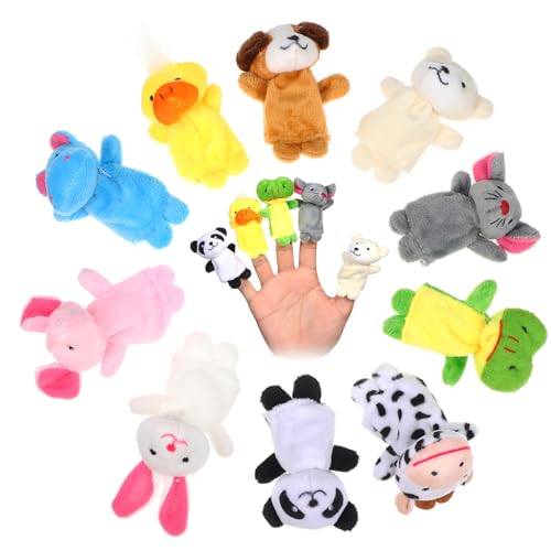 KONTONTY 10 Stück Tier Fingerpuppen Kinderspielzeug Puppen Fingerpuppen Fingerpuppen Requisiten Fingerspielzeug Fingerpuppe Puppe Requisite Hand Fingerpuppe Fingerpuppen von KONTONTY