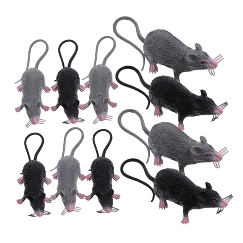 KONTONTY 10 Stück Tüte Rattenspielzeug Mini Streichspielzeug für Ratten behaart Dekorationen Mausspielzeug realistische Ratte Halloween-Requisite Halloween- Plastik KONTONTY 10 Stück Tüte Rattenspielzeug Mini Streichspielzeug für Ratten behaart Dekorationen Mausspielzeug realistische Ratte Halloween-Requisite Halloween- Plastik von KONTONTY