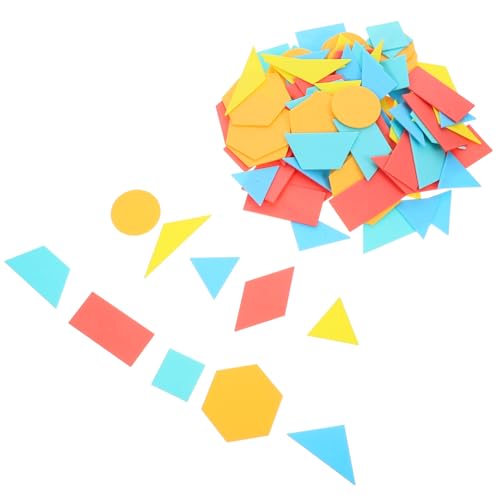 KONTONTY 100 Stück Geometrie Lehrmittel Würfel Geoboards Poster Klassenzimmer Kreis Zeichenschablonen Für Multiplikationstabellen Für Link Schüler Vorschulkinder Bauchmuskeln von KONTONTY