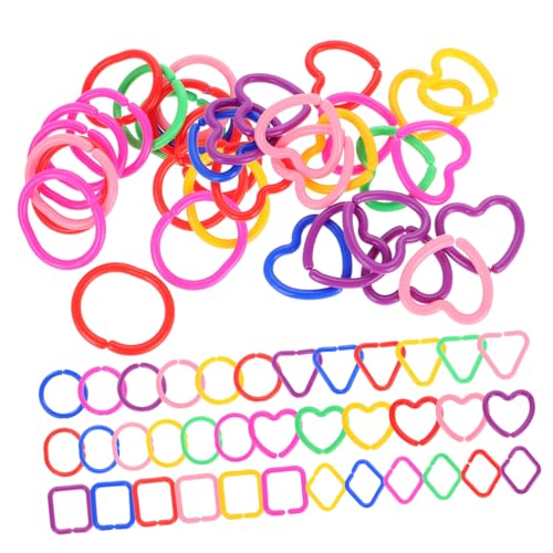 KONTONTY 100 Stück Spielzeugringe Glieder Kunststoffkettenglieder Für Geometrische Ringe Für Früherziehung Und Sensorische Entwicklung Kinderwagen KONTONTY 100 Stück Spielzeugringe Glieder Kunststoffkettenglieder Für Geometrische Ringe Für Früherziehung Und Sensorische Entwicklung Kinderwagen von KONTONTY