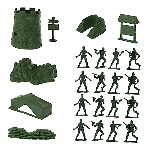 KONTONTY 100 Stück Militärsoldatenmodell für kinderspielzeug Spielzeugarmee Kunststoff-Soldaten-Spielset militärische Figuren Plastik Green KONTONTY 100 Stück Militärsoldatenmodell für kinderspielzeug Spielzeugarmee Kunststoff-Soldaten-Spielset militärische Figuren Plastik Green von KONTONTY
