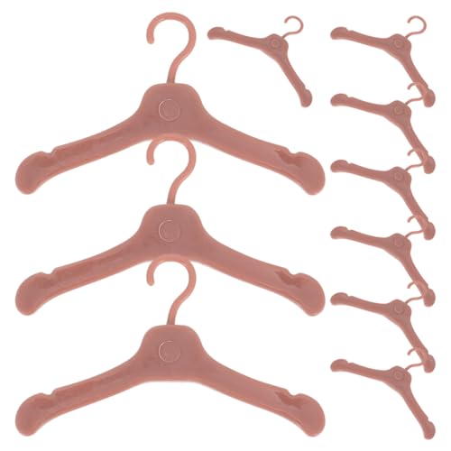 KONTONTY 100 Stück Mini -Kleidung Hängende Spielzeugzubehör Mini-Kleiderbügel Puppenzubehör Kleiderständer für Puppen Babypuppenbügel Haustier-Aufhänger Plastik Light Brown KONTONTY 100 Stück Mini -Kleidung Hängende Spielzeugzubehör Mini-Kleiderbügel Puppenzubehör Kleiderständer für Puppen Babypuppenbügel Haustier-Aufhänger Plastik Light Brown von KONTONTY