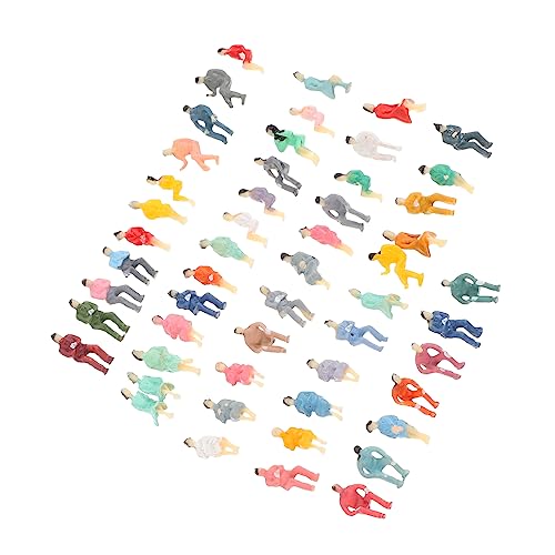 KONTONTY 100 Stück Miniatur Menschen Figuren Bunte Kunststoff für Sandtische Architektur und Layout Requisiten für Schulprojekte und Miniaturszenen von KONTONTY