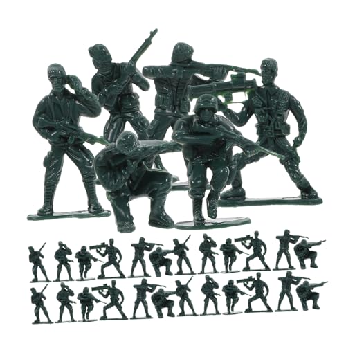 KONTONTY 100 Stück Miniatur Soldaten Figuren Militärische Modelle für Schlachtszenen Große Detailreiche Plastik Soldaten für Erwachsene Sicher und Wetterfest von KONTONTY
