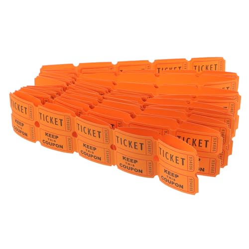 KONTONTY 100 Stück Raffle Tickets in Orange Nummerierte Gewinnlose aus Dickem Perforiert für Einfache Abtrennung Vielseitig Einsetzbar für Karneval Events Partys und Schulveranstaltungen KONTONTY 100 Stück Raffle Tickets in Orange Nummerierte Gewinnlose aus Dickem Perforiert für Einfache Abtrennung Vielseitig Einsetzbar für Karneval Events Partys und Schulveranstaltungen von KONTONTY