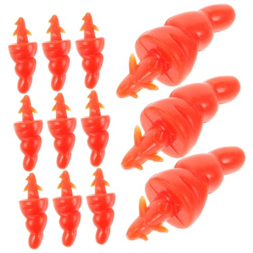 KONTONTY 100 Stück Schneemann Nase Zubehör Groß Weihnachtsdekoration Nase Zum Schneemannbauen Schneemann-nasen-ergebnisse Teil Dekorationen Die Handwerk Klein Plastik Orange von KONTONTY