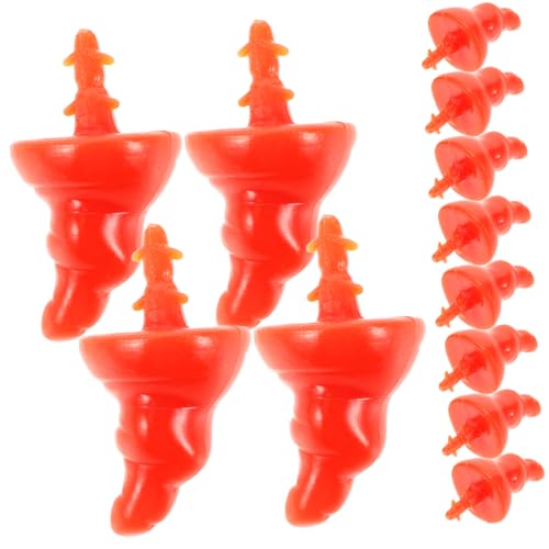 KONTONTY 100 Stück Schneemann -nasenspielzeugzubehör Winterlicher Schneemann Herstellung Material Dekorationen Weihnachten Rot Drinnen Dekorativ Handwerk Kind Orange Plastik von KONTONTY