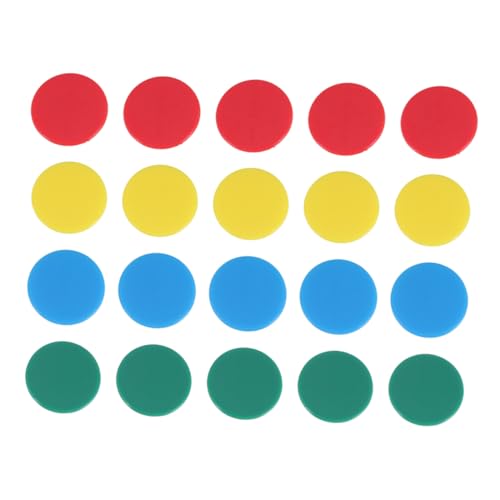 KONTONTY 100 Stück Teiliges Runde Acryl Spielchips Farbig Zählchips für Bingo Lernen Kindergarten Mathematik Zubehör KONTONTY 100 Stück Teiliges Runde Acryl Spielchips Farbig Zählchips für Bingo Lernen Kindergarten Mathematik Zubehör von KONTONTY