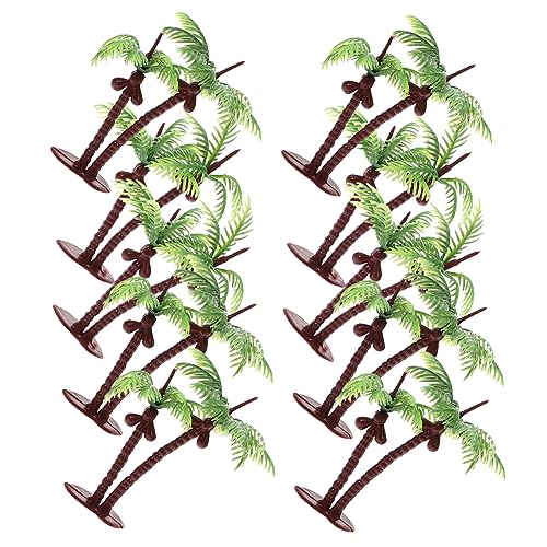 KONTONTY 10Stücke Miniatur Kokosnussbaum Künstliche für Sandtisch Dekoration Basteln von Mikrolandschaften Accessoires für DIY Projekte und Feengärten von KONTONTY
