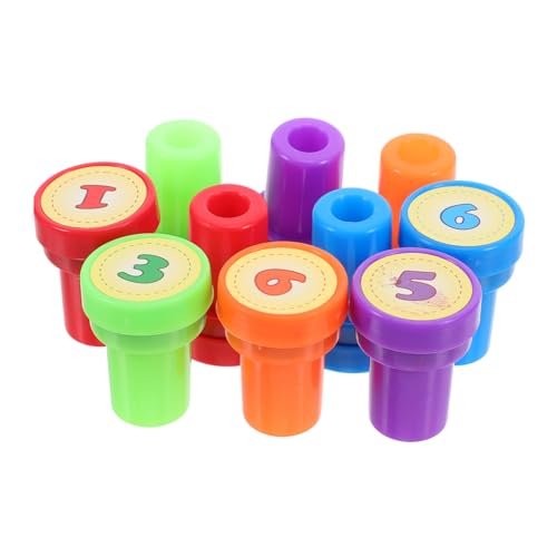 KONTONTY 10er Set Zahlenstempel Für Selbstfärbende Stempel Bunten Farben Ideal Für Kleinkind Partygeschenke Klassenbelohnungen Und Kreative Bastelprojekte KONTONTY 10er Set Zahlenstempel Für Selbstfärbende Stempel Bunten Farben Ideal Für Kleinkind Partygeschenke Klassenbelohnungen Und Kreative Bastelprojekte von KONTONTY