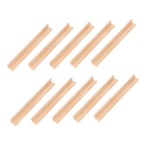 KONTONTY 10st Englische Alphabetbasis Domino-basen Domino-Zug-Halter Desktop-Domino-Racks Zubehör Für Dominospiele Domino-Halter Basis Für Spielzeugkarten Domino-fliesenregale Hölzern von KONTONTY