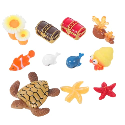 KONTONTY 11Stücke Kunstharz Meerestierfiguren für Puppenhaus Aquarium und Kreative Sommer Dekorationen Vielseitig Einsetzbar und Inspirierend für DIY Projekte KONTONTY 11Stücke Kunstharz Meerestierfiguren für Puppenhaus Aquarium und Kreative Sommer Dekorationen Vielseitig Einsetzbar und Inspirierend für DIY Projekte von KONTONTY