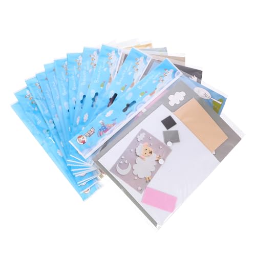 KONTONTY 12 Blatt Teiliges Tierpuzzle Sticker aus Eva für Bunte Selbstklebende Formen zum Basteln Fördert Logisches Denken Feinmotorik und Vorschulbildung für Kreative Lernspiele von KONTONTY