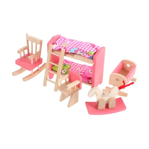 KONTONTY Miniatur-doppelbettleiter Puppenhausbett Im Maßstab 1:12 Holzmaterial Elegante Vintage-miniaturmöbel Für Das Puppenhaus KONTONTY Miniatur-doppelbettleiter Puppenhausbett Im Maßstab 1:12 Holzmaterial Elegante Vintage-miniaturmöbel Für Das Puppenhaus von KONTONTY