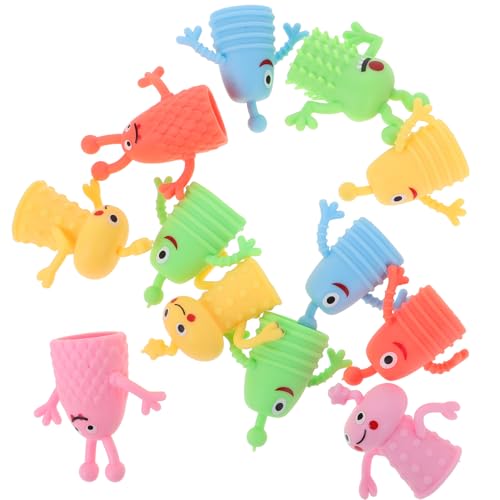 KONTONTY 12 Pcs Set Finger Puppe Die Marionettes Puppen Fingerabdeckungen Fingerpuppe Für Puppenspielzeug Finger Finger Puppen Finger Puppenspielzeug von KONTONTY