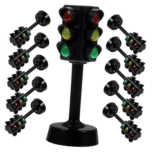 KONTONTY 12 Stück Ampel Kinderspielzeug Leuchtfeuer Lampe Mini-Ampel LED-Ampel ampelschirm verkehrszeichen Ampelmodell für Ampeln Zebrastreifen-Lichtsignal- Abs von KONTONTY