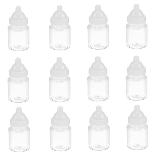 KONTONTY 12 Stück Boxen Bonbonschachtel Deckel Babyparty Dekorationen Bonbonflasche Partygeschenk Süßigkeiten Babyflasche Duschspiel Flasche Babyparty Spiel Babyparty von KONTONTY