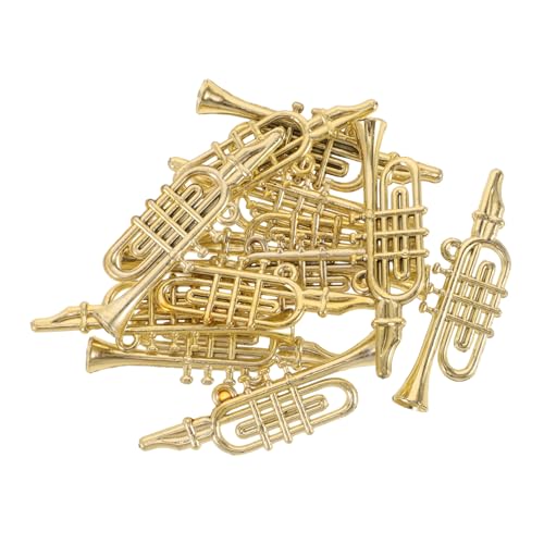 KONTONTY 12 Stück Christbaumschmuck Deko Puppenhaus-miniaturen Miniatur-Zeug Miniatur-puppenhauszubehör Mini-Musikinstrument-Ornamente Miniaturinstrumente Musikspielzeug Horn Golden Plastik KONTONTY 12 Stück Christbaumschmuck Deko Puppenhaus-miniaturen Miniatur-Zeug Miniatur-puppenhauszubehör Mini-Musikinstrument-Ornamente Miniaturinstrumente Musikspielzeug Horn Golden Plastik von KONTONTY