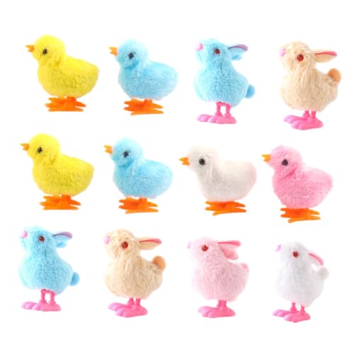 KONTONTY 12 Stück EIN Huhn Und Kaninchen Puppe Ostern Osterküken Aufziehen Hasengeschenke Ostern Geht Zu Ende Chick Toy Osterhase Aufziehen Küken Und Hasen Aufziehen von KONTONTY