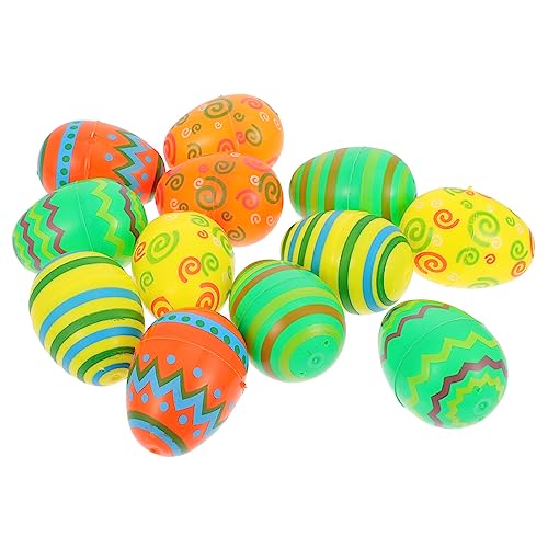 KONTONTY 12 Stück Farbige Plastik Ostereier Kreative Dekoration für Ostern Simulation Eier für Partys Ostereier Bastelbedarf und Partyzubehör KONTONTY 12 Stück Farbige Plastik Ostereier Kreative Dekoration für Ostern Simulation Eier für Partys Ostereier Bastelbedarf und Partyzubehör von KONTONTY