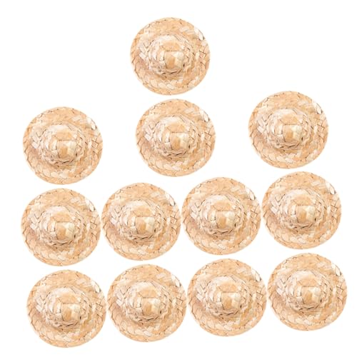 KONTONTY 12 Stück Handgewebte Mini Strohhüte aus Natürlichem Material Kleine Leichte Bastelhüte für DIY Dekoration Puppenhaus Fotografie Requisiten und Kreative Bastelprojekte KONTONTY 12 Stück Handgewebte Mini Strohhüte aus Natürlichem Material Kleine Leichte Bastelhüte für DIY Dekoration Puppenhaus Fotografie Requisiten und Kreative Bastelprojekte von KONTONTY