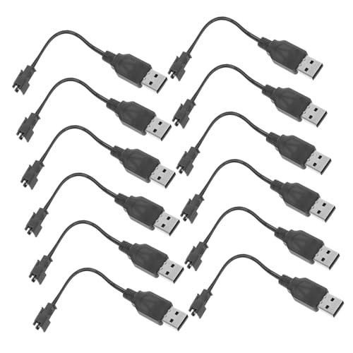 KONTONTY 12 Stück Ladekabel USB Ladekabel Seifenblasenmaschine Elektrisches Ladestecker Elektrisches USB Ladeadapter Seifenblasenmaschine Ladegerät Schwarzer von KONTONTY