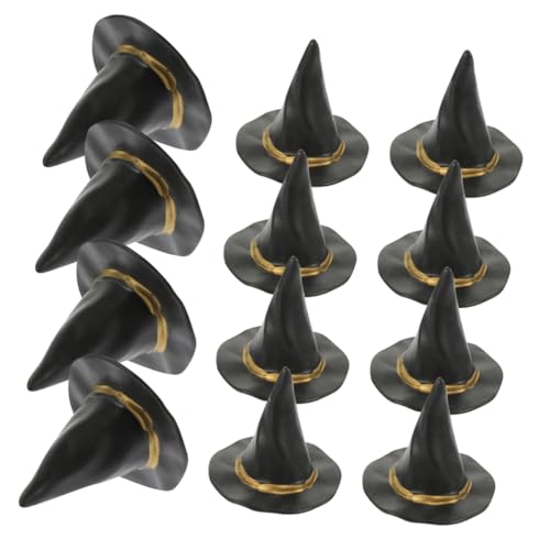 KONTONTY 12 Stück Mini Hexenhüte für Puppenhausdekoration Halloween Party Hüte für Weinflaschen Zauberhüte für Kreative Bastelideen und Festliche Anlässe KONTONTY 12 Stück Mini Hexenhüte für Puppenhausdekoration Halloween Party Hüte für Weinflaschen Zauberhüte für Kreative Bastelideen und Festliche Anlässe von KONTONTY