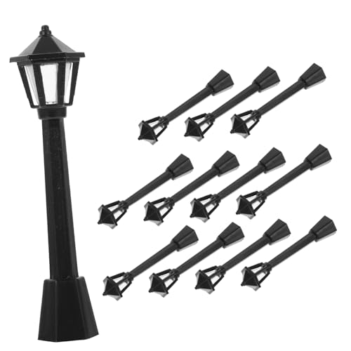KONTONTY 12 Stück Miniatur Straßenlaternen Teiliges für Puppenhaus Dekoration Kunststoff Gartenlaternen für Mikrolandschaften Luminous Mini Street Light Modelle für Kreative Deko KONTONTY 12 Stück Miniatur Straßenlaternen Teiliges für Puppenhaus Dekoration Kunststoff Gartenlaternen für Mikrolandschaften Luminous Mini Street Light Modelle für Kreative Deko von KONTONTY