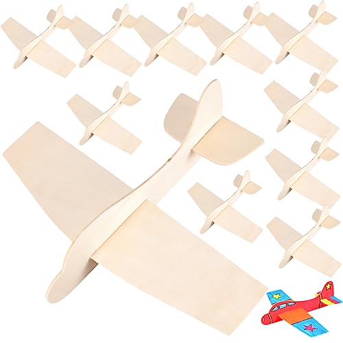 KONTONTY 12 Stück Modellflugzeug aus Holz holzspielzeug kindergeburtstags mitgebsel Holzspielzeug Flugzeug Holzflugzeug Ebene Flugzeuge leeres Flugzeugmodell Flugzeug KONTONTY 12 Stück Modellflugzeug aus Holz holzspielzeug kindergeburtstags mitgebsel Holzspielzeug Flugzeug Holzflugzeug Ebene Flugzeuge leeres Flugzeugmodell Flugzeug von KONTONTY
