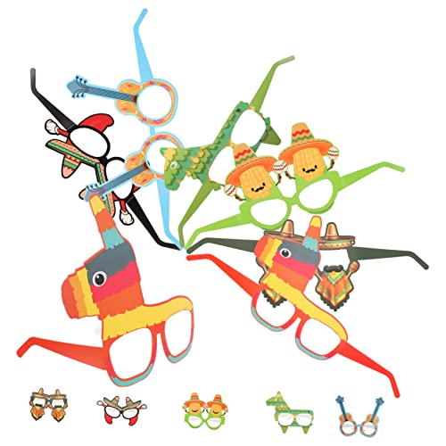 KONTONTY 12 Stück Papiergläser Dekoration Brille für Fiesta Festival-Accessoires Kostüm Gläser im mexikanischen Stil Gunst der mexikanischen Festivalparty KONTONTY 12 Stück Papiergläser Dekoration Brille für Fiesta Festival-Accessoires Kostüm Gläser im mexikanischen Stil Gunst der mexikanischen Festivalparty von KONTONTY